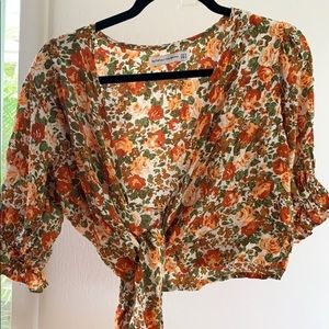 Faithful the Brand Mali le Rose Wrap Top